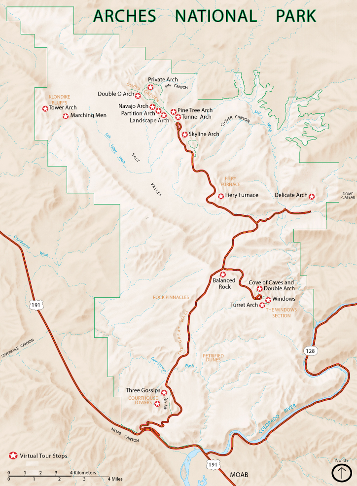 Map of Arches N.P.